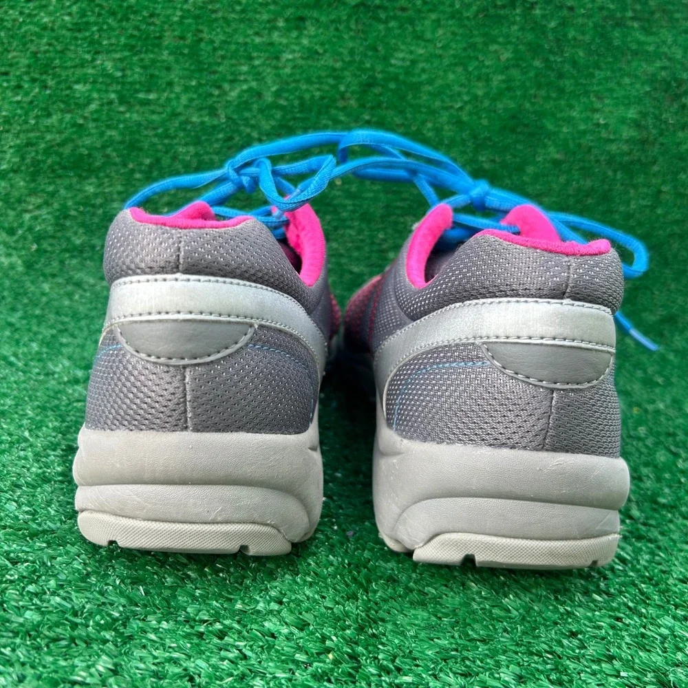 Vionic Alliance Walking Shoes Grey Pink Blue Mesh Orthotic Sneakers Womens 8 W‎